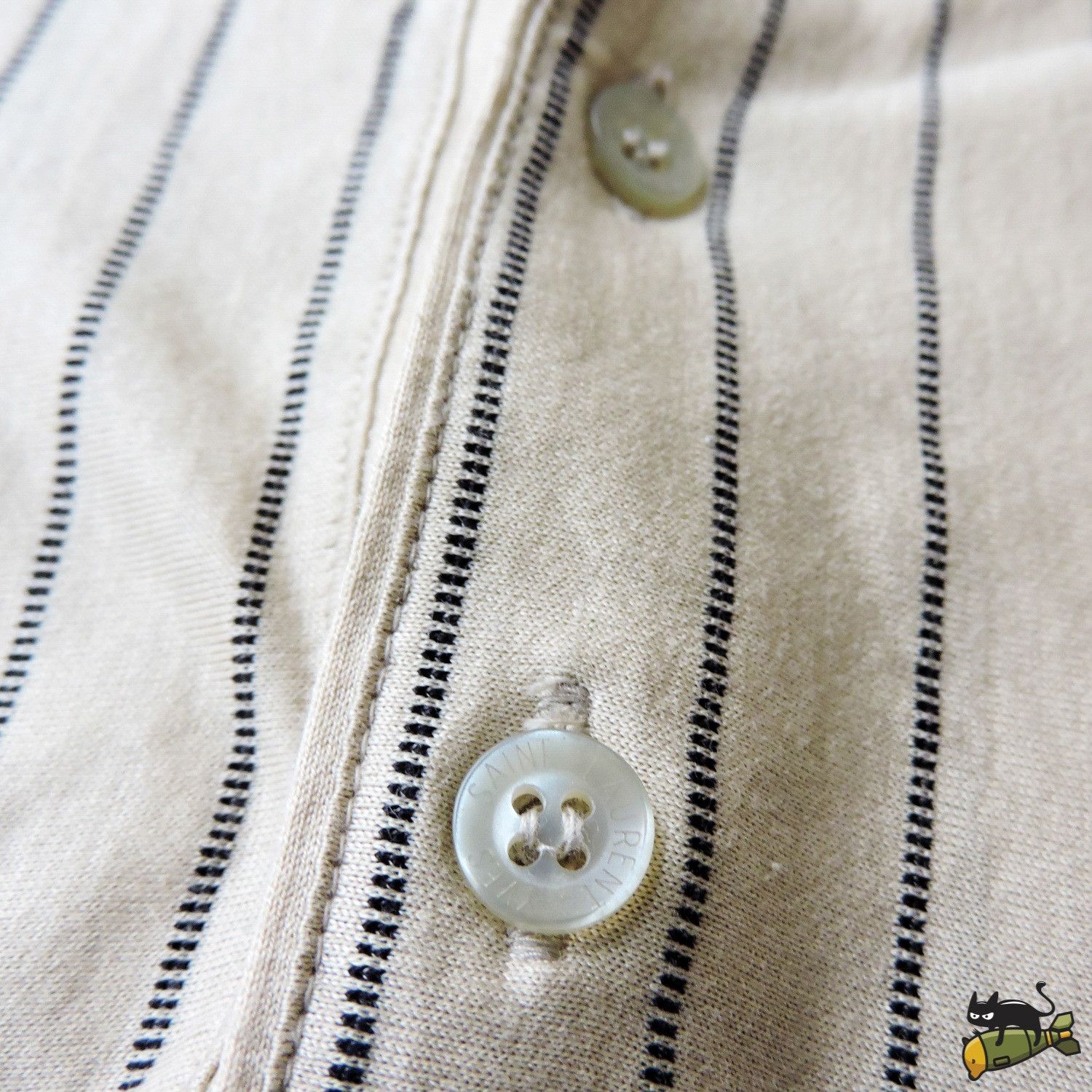 Yves Saint Laurent YVES SAINT LAURENT POUR HOMME STRIPED POLO SHIRT Size US M / EU 48-50 / 2 - 6 Thumbnail