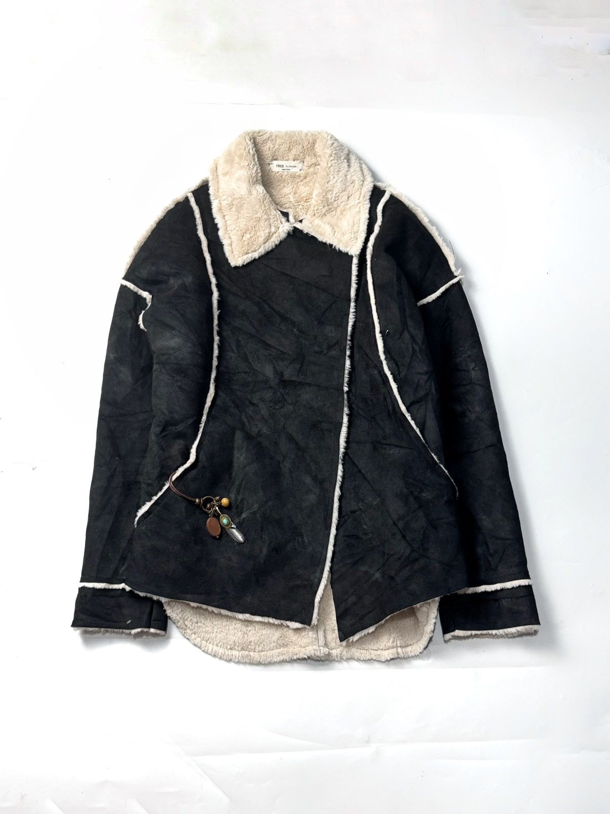 Japanese Brand Japanese Black Wax Asymmetrical Jacket Size US M / EU 48-50 / 2 - 1 Thumbnail