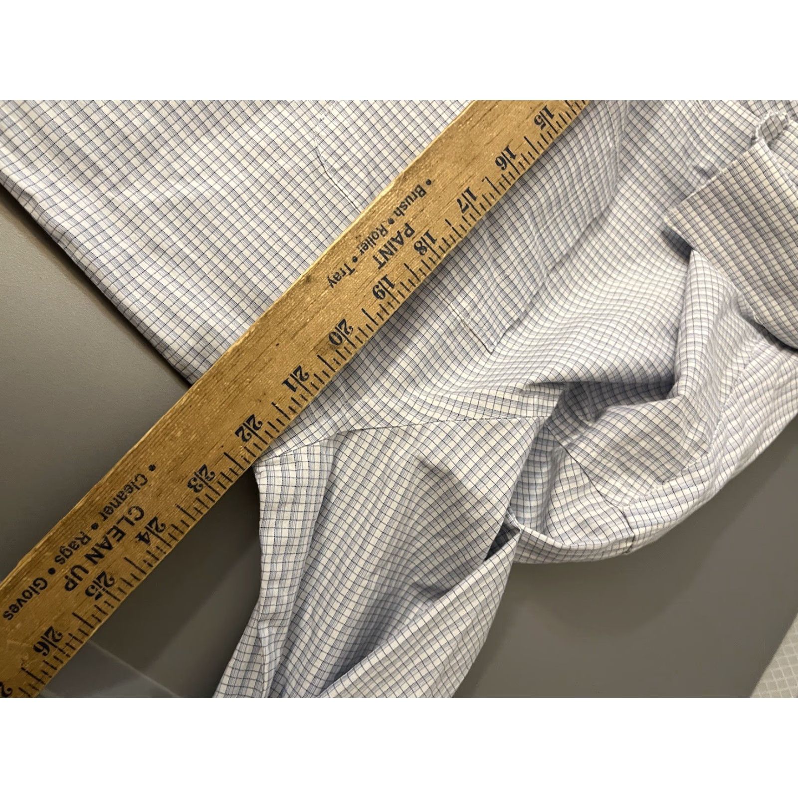 Calvin Klein Calvin Klein Infinite Wrinkle Free Mens M Button Up Long Sleeve Blue Gingham Shirt Size US M / EU 48-50 / 2 - 5 Thumbnail