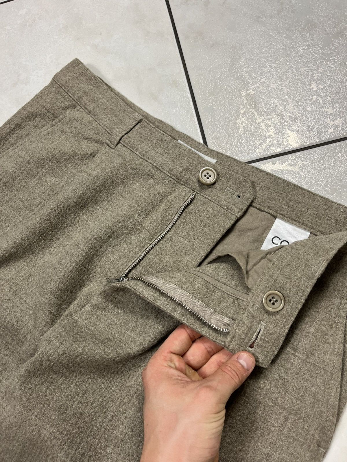 Cos × Designer COS wool casual textured casual pants trousers heather Size US 32 / EU 48 - 13 Thumbnail