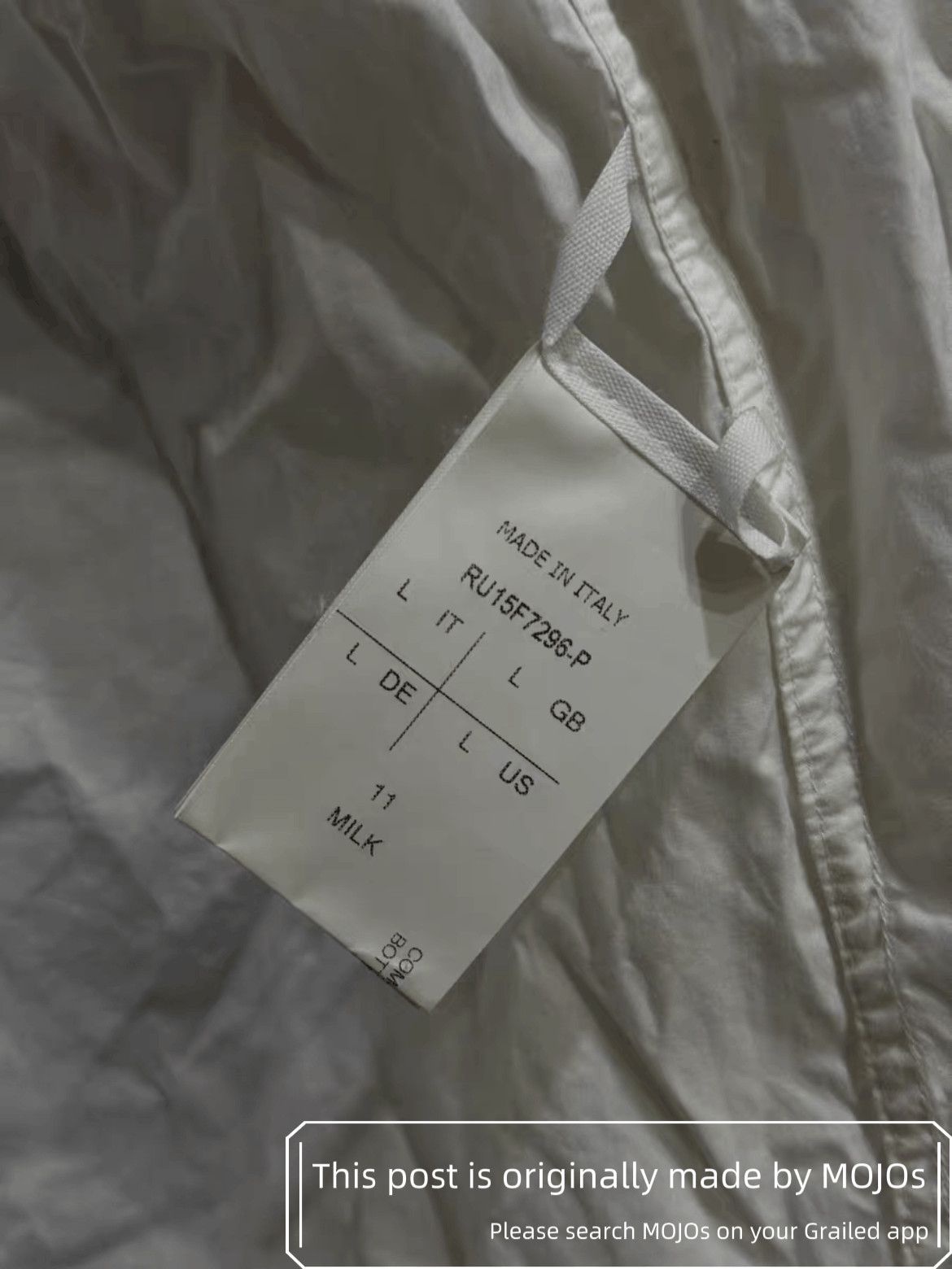 Rick Owens Rick Owens 15AW Mainline Neckless Shirt Size US L / EU 52-54 / 3 - 7 Thumbnail