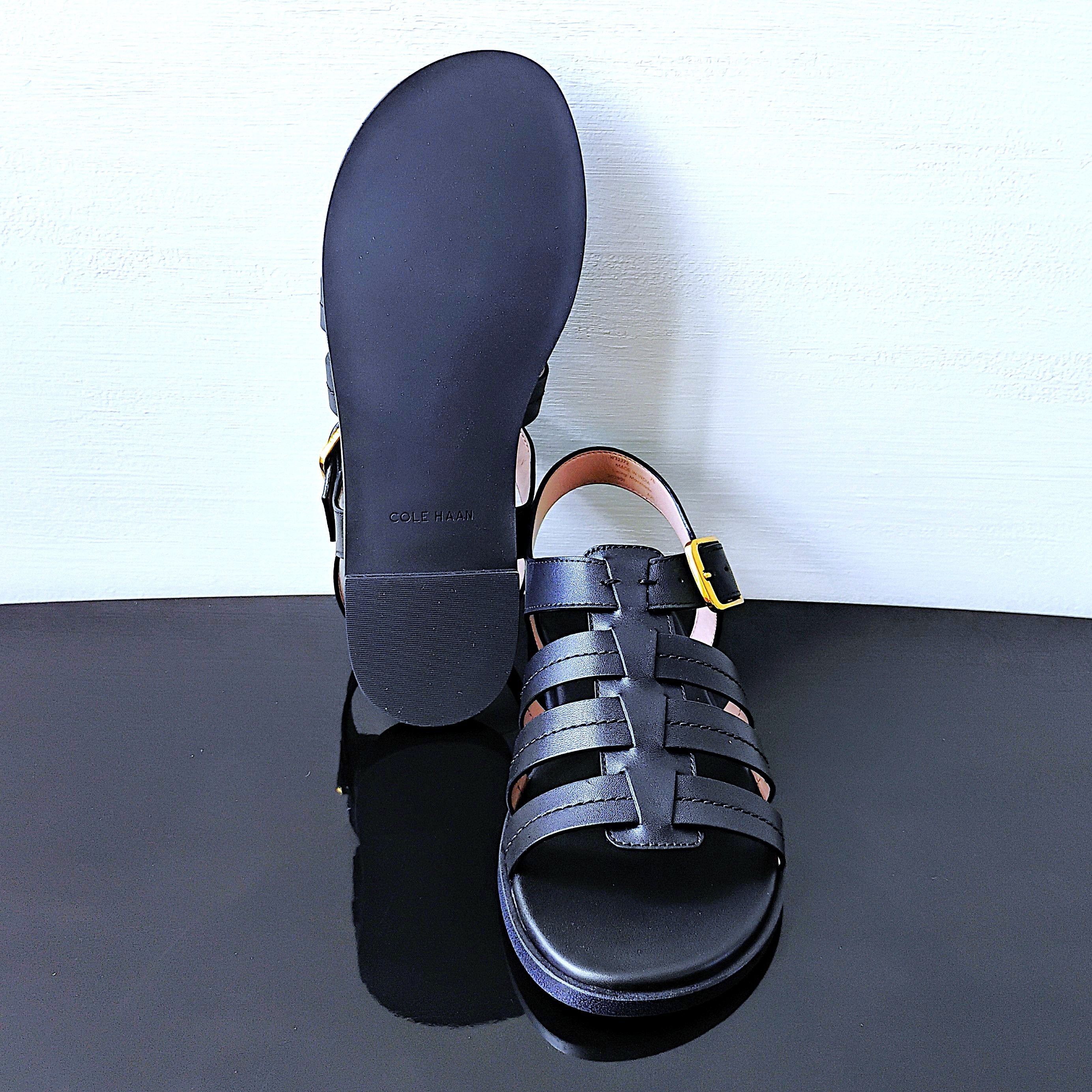 Cole Haan Cole Haan Women's Flynn Fishman Sandals in Amazing Black Size US 7 / IT 37 - 12 Thumbnail