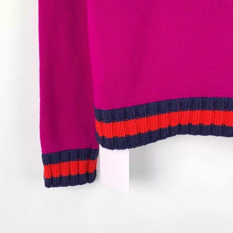 Gucci Gucci Rose-red strawberry diamond-encrusted wool round-nec Size S / US 4 / IT 40 - 5 Thumbnail