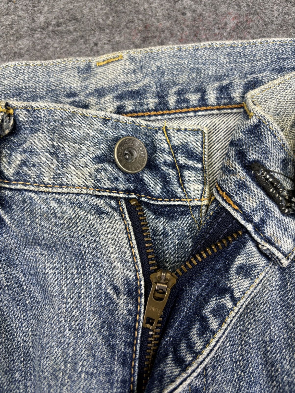 Edwin 💥Thrashed💥Vintage Edwin Wide Baggy Selvedge Denim F974 Size US 26 / EU 42 - 7 Thumbnail