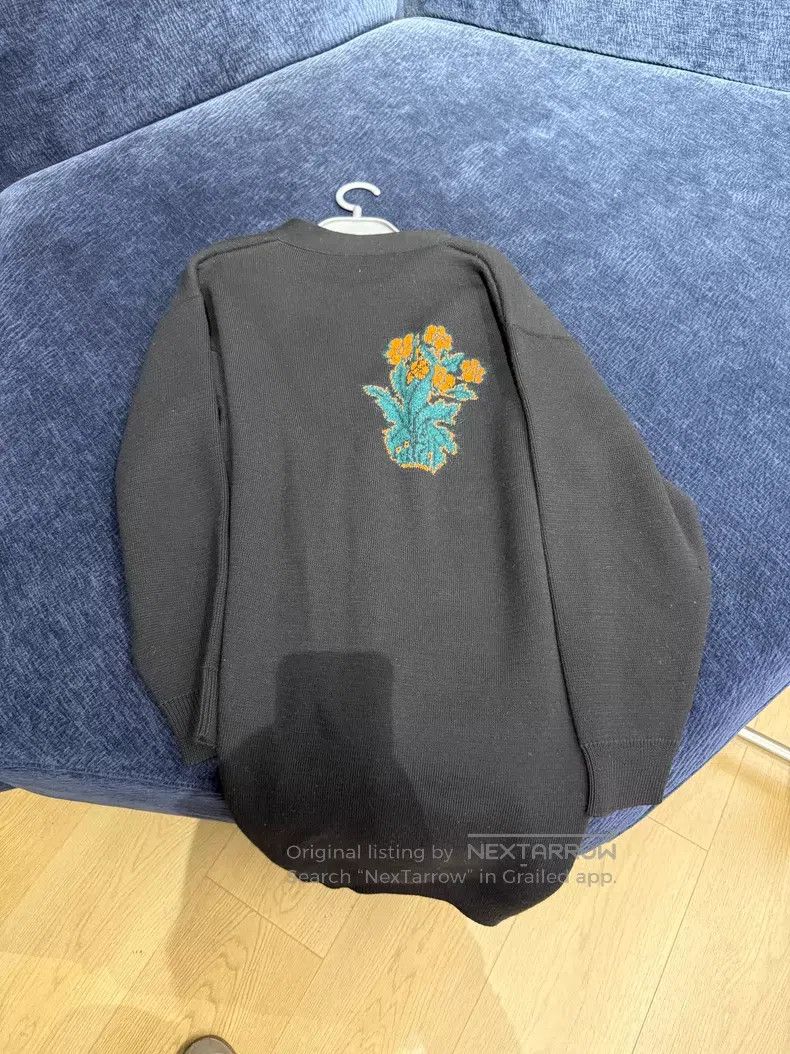 Loewe Loewe Rabbit Floral Embroidered Long Woolen Sweater Size M / US 6-8 / IT 42-44 - 2 Thumbnail