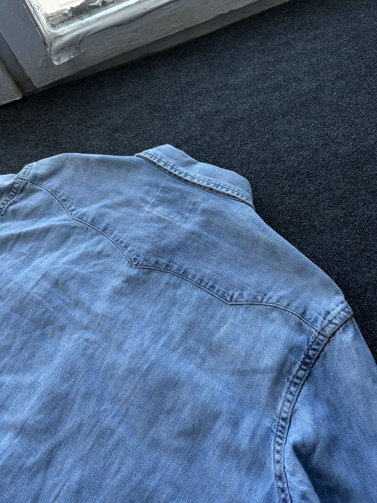 Polo Ralph Lauren 🚨 VNTG Y2K Polo Ralph Lauren Shirt DENIM RARE long SLEEVE Size US M / EU 48-50 / 2 - 12 Thumbnail