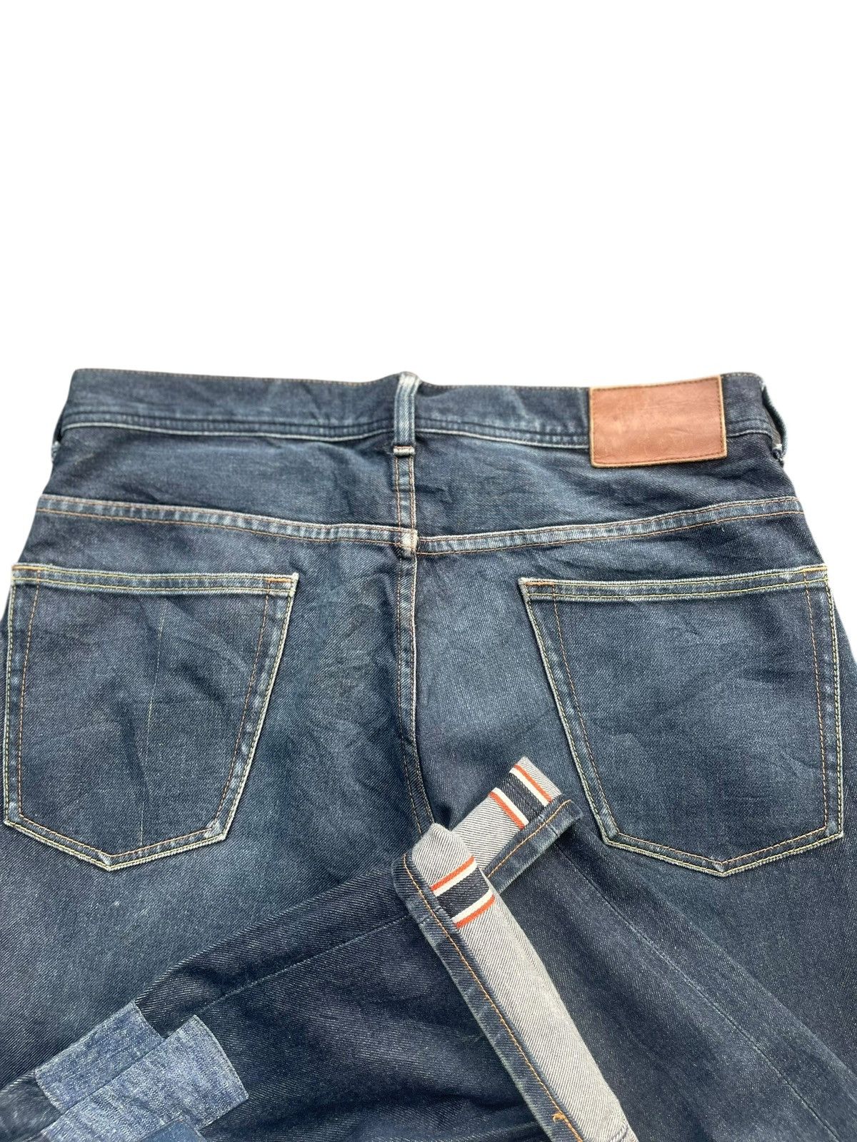 Japanese Brand AVV Homme Selvedge Patched Denim Size US 35 - 10 Thumbnail