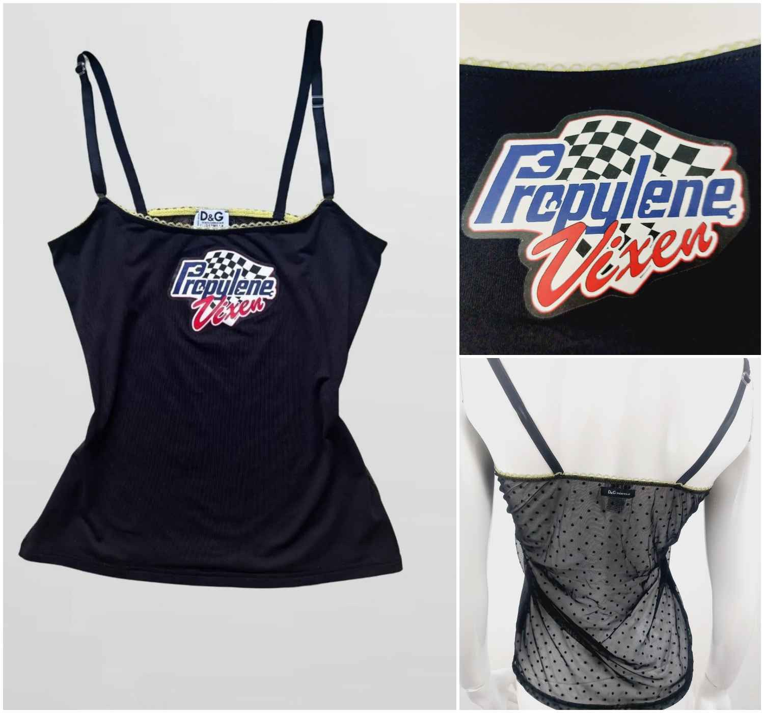 Dolce and Gabbana D&G Propylene Vixen F1 Racer Cami Top