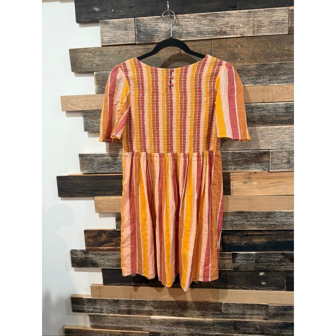 Sezane Sézane Magda dress cotton blend smocked bodice sz 38 Size S / US 4 / IT 40 - 3 Thumbnail