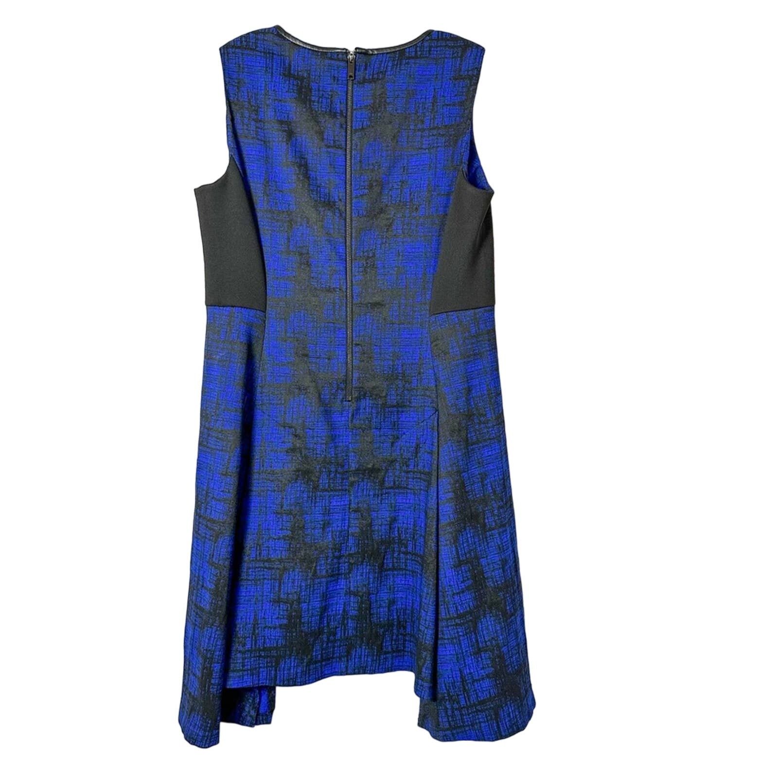 DKNY DKNY Faux Leather Trim Asymmetrical Dress, EUC, Large Size L / US 10 / IT 46 - 10 Thumbnail