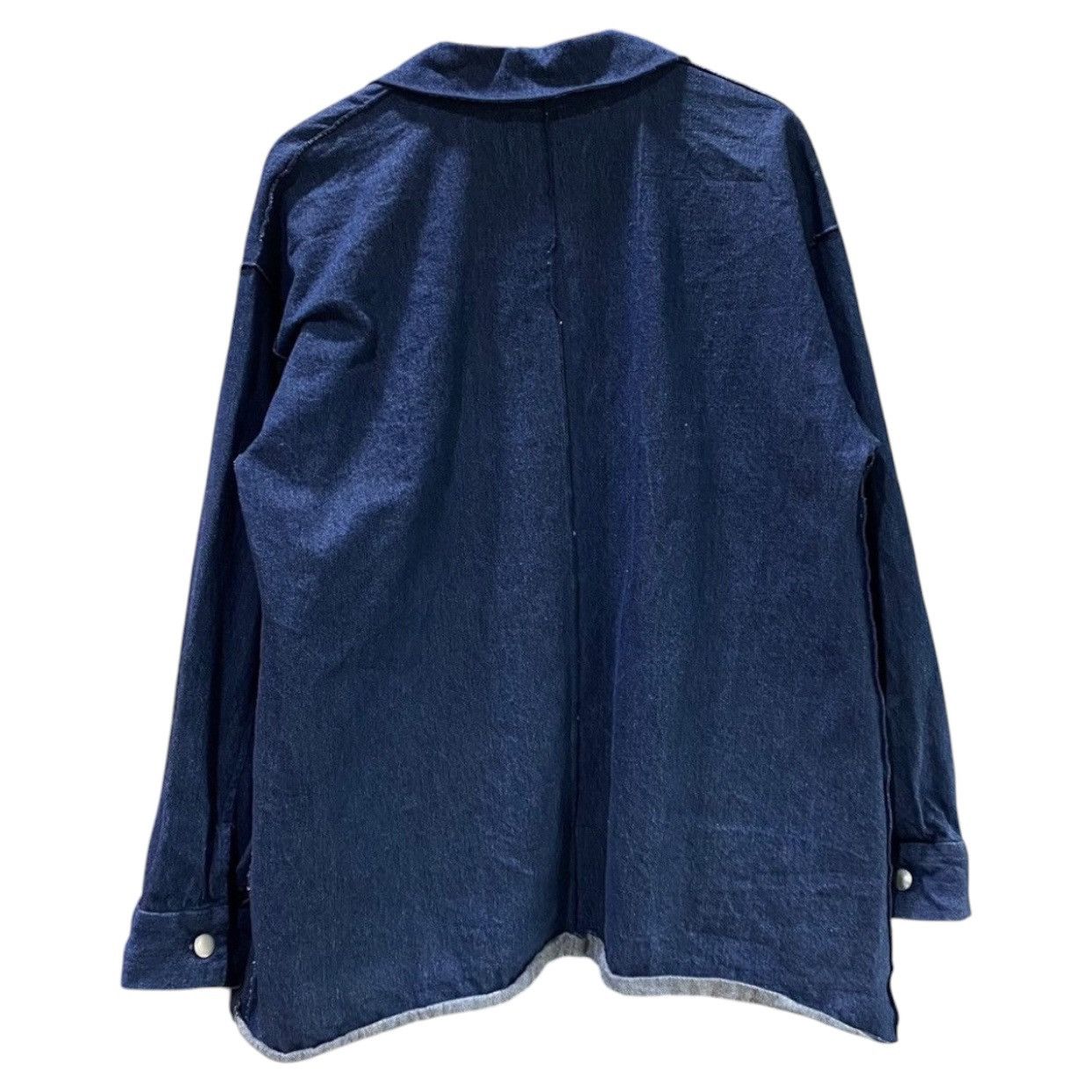 Isamu Katayama Backlash Vintage Kastane Indigo Denim Open Blazer Jacket Coat Size US L / EU 52-54 / 3 - 2 Thumbnail