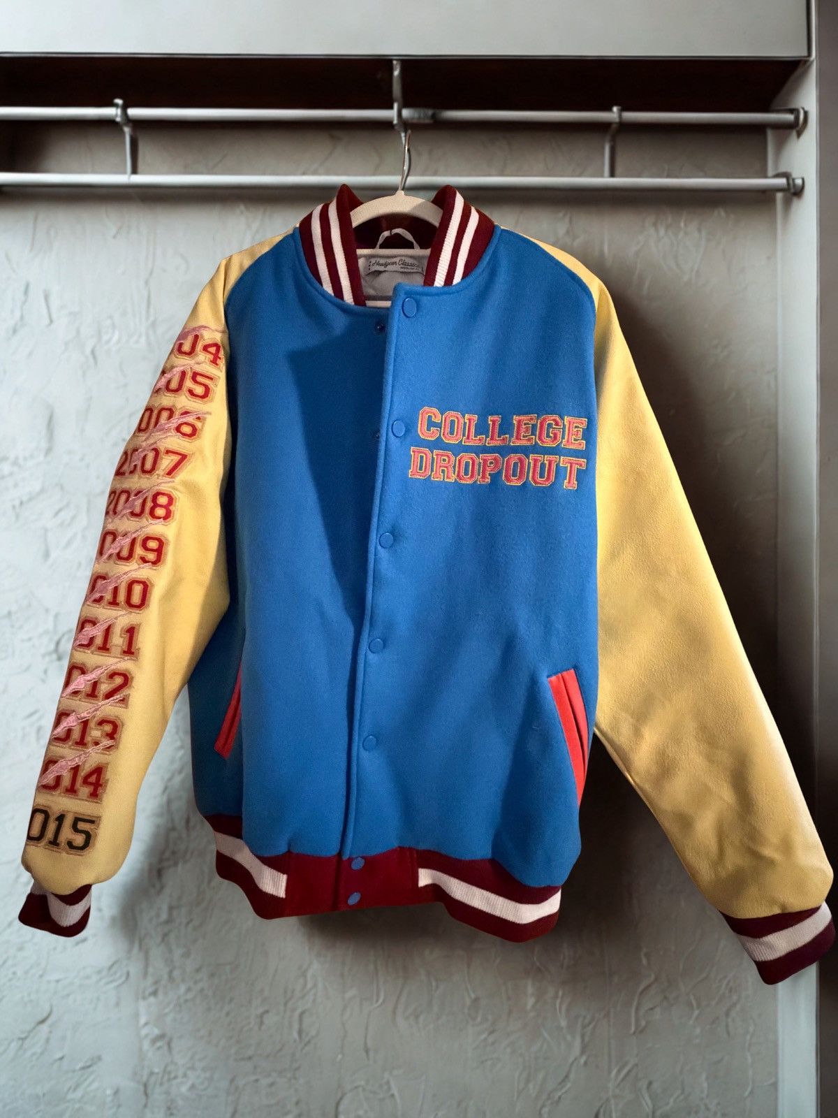 Homme + Femme La Homme Femme Varsity Jacket XL Blue Yellow Streetwear NWT Size US XL / EU 56 / 4 - 2 Thumbnail