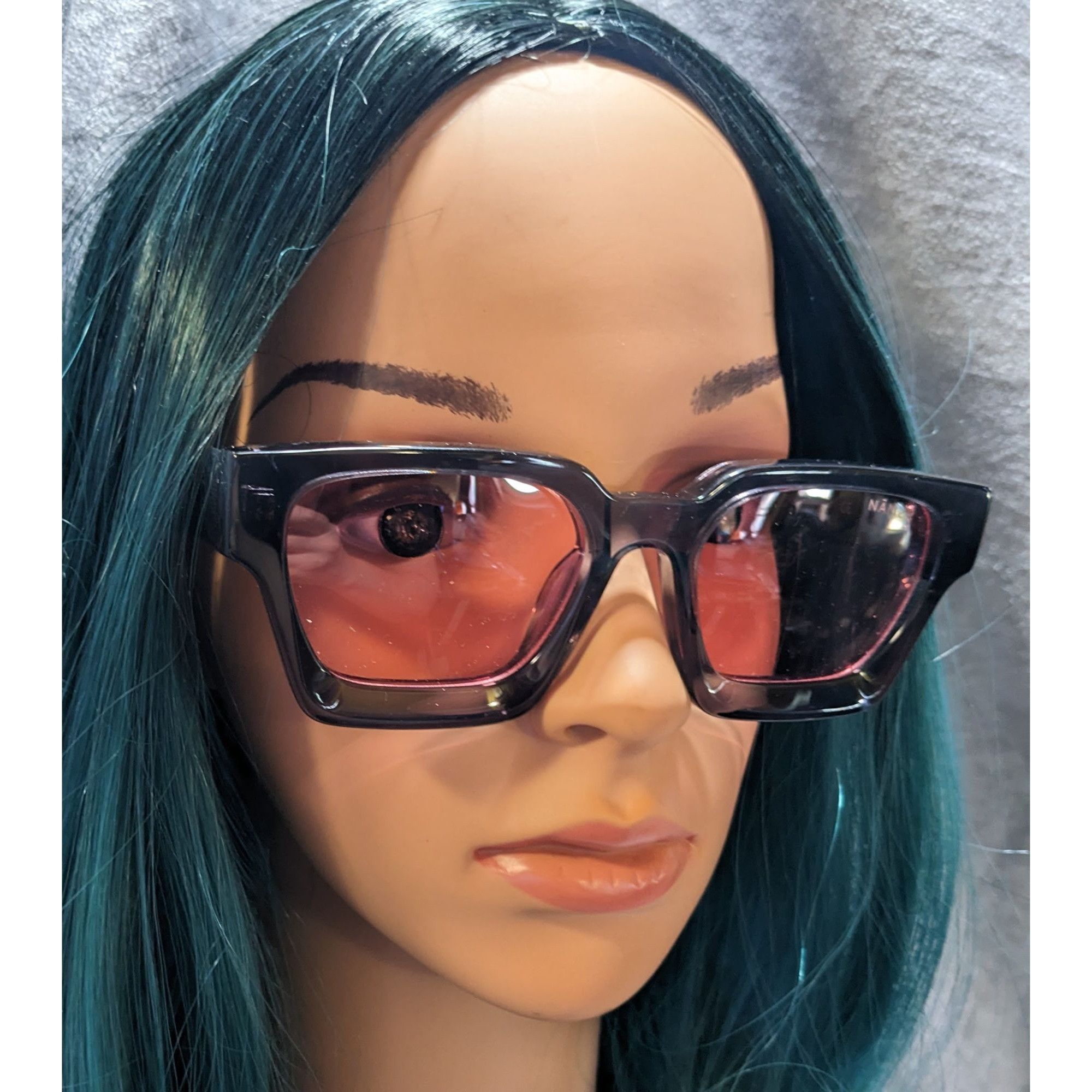 Other Namur Black And Pink Chunky Translucent Sunglasses Size ONE SIZE - 6 Thumbnail