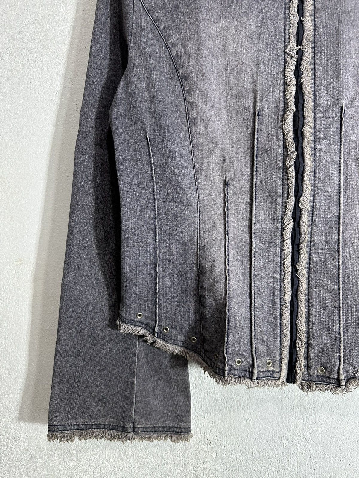 ADONISER MOHAIR CROPPED DISTRESSED JACKET FLARED SLEEVE