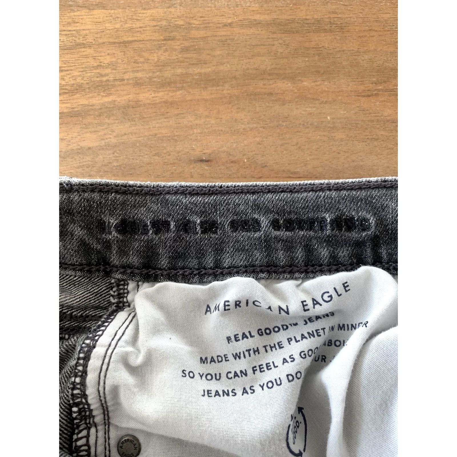 American Eagle Outfitters VINTAGE American Eagle Jeans Womens 12R 30x27 Higher Rise 90s Boyfriend Distressed Black Size 30" / US 8 / IT 44 - 4 Thumbnail