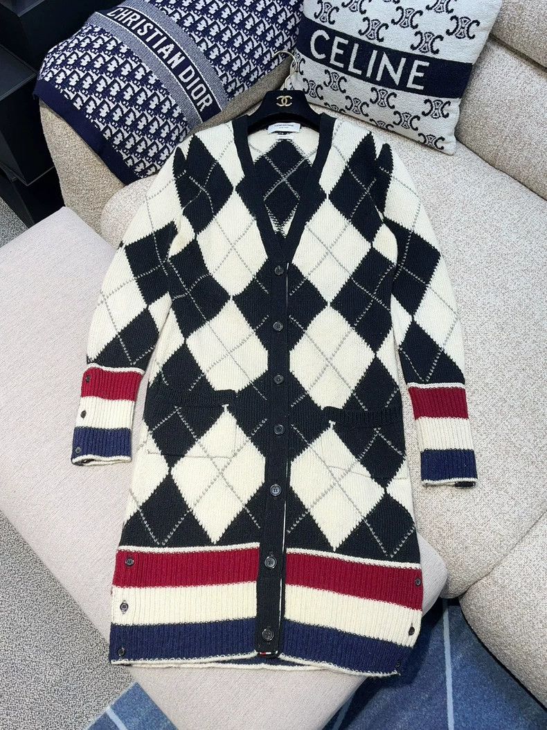 Thom Browne Thom Browne Argyle Long Cardigan - dmc Size US L / EU 52-54 / 3 - 1 Thumbnail