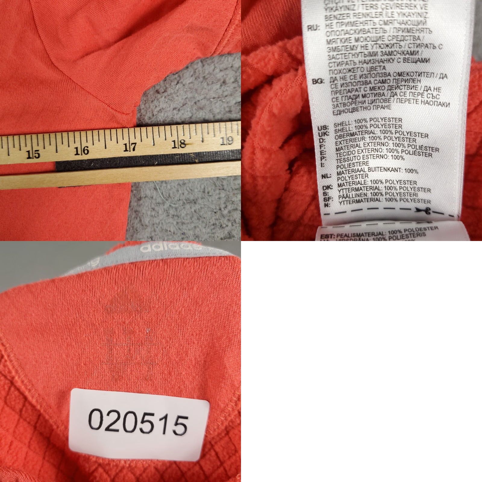 Adidas Adidas Ladies Womens Small Coral Sweater Pullover Hoodie Sweatshirt Size S / US 4 / IT 40 - 8 Thumbnail