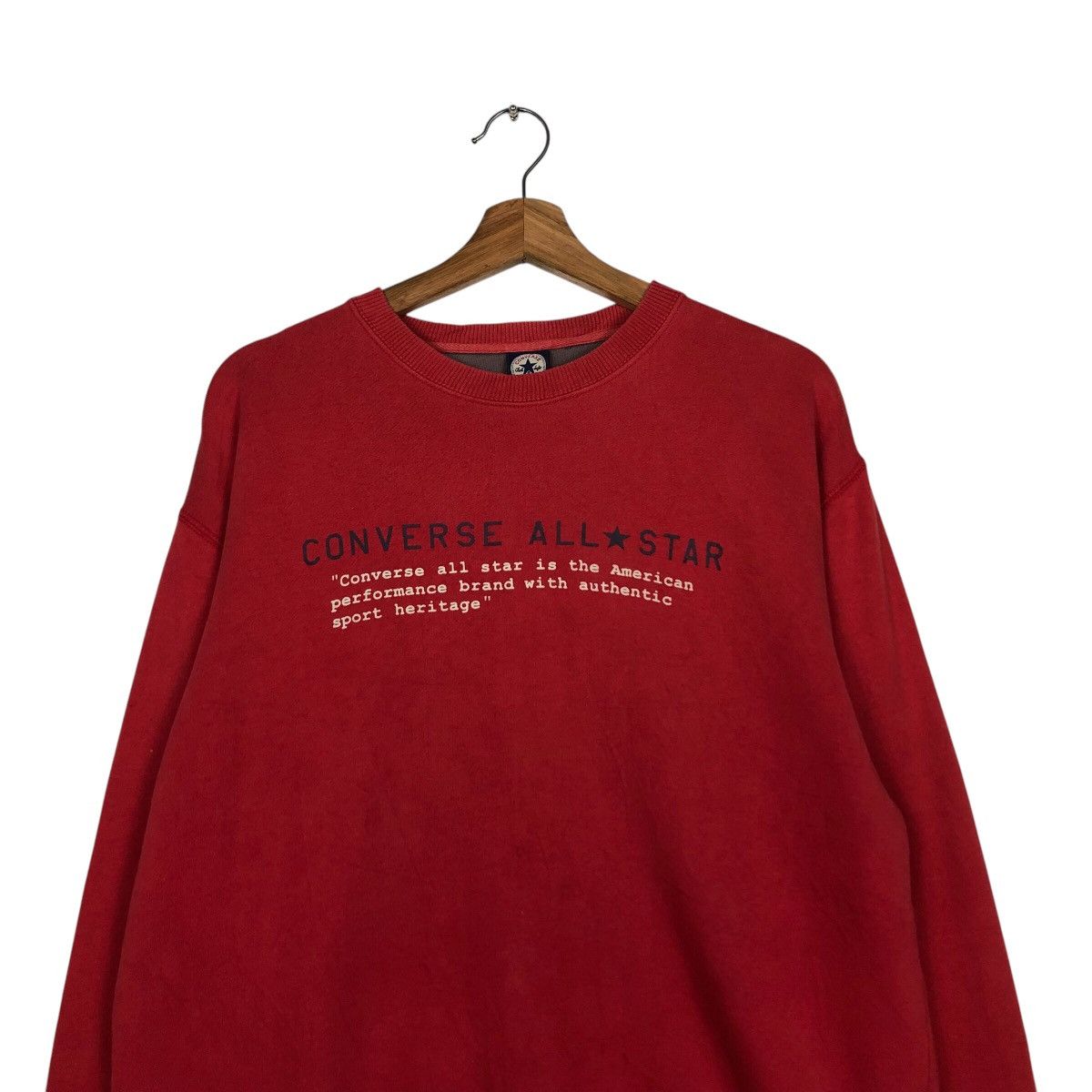 Japanese Brand 📌Vintage Sweatshirt Converse All Star Big Logo Size US M / EU 48-50 / 2 - 4 Thumbnail