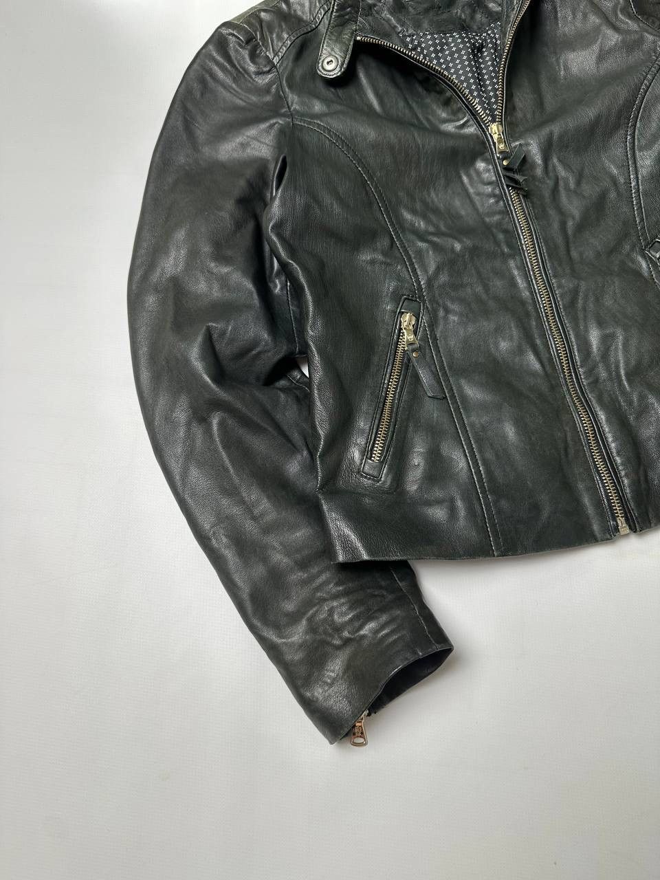 Massimo Dutti Massimo Dutti Real Leather Biker Jacket Size S Size S / US 4 / IT 40 - 3 Thumbnail