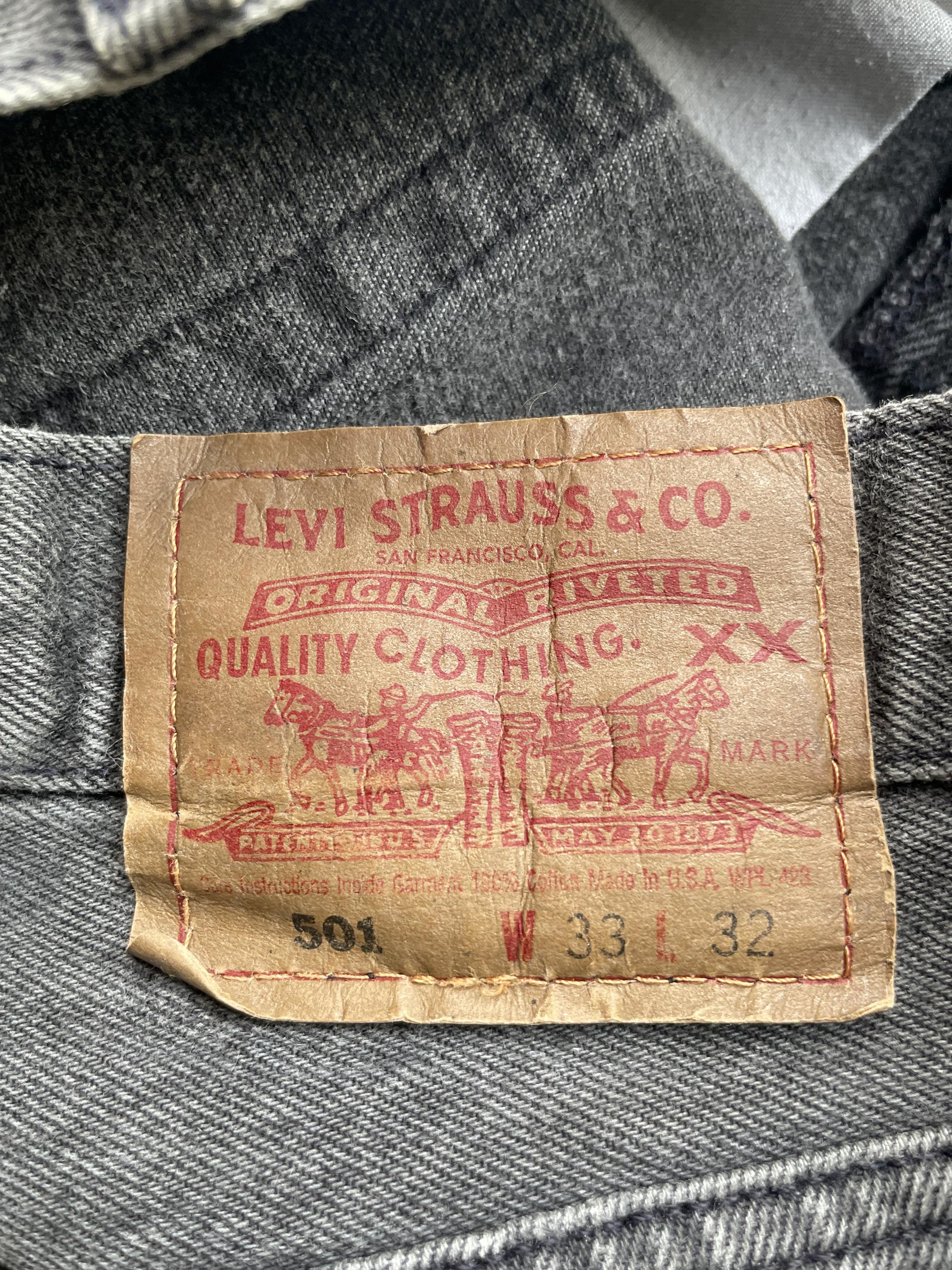 Levi's Vintage 1995 Levis 501 e Single R Distresed & Rework Size US 33 - 7 Thumbnail