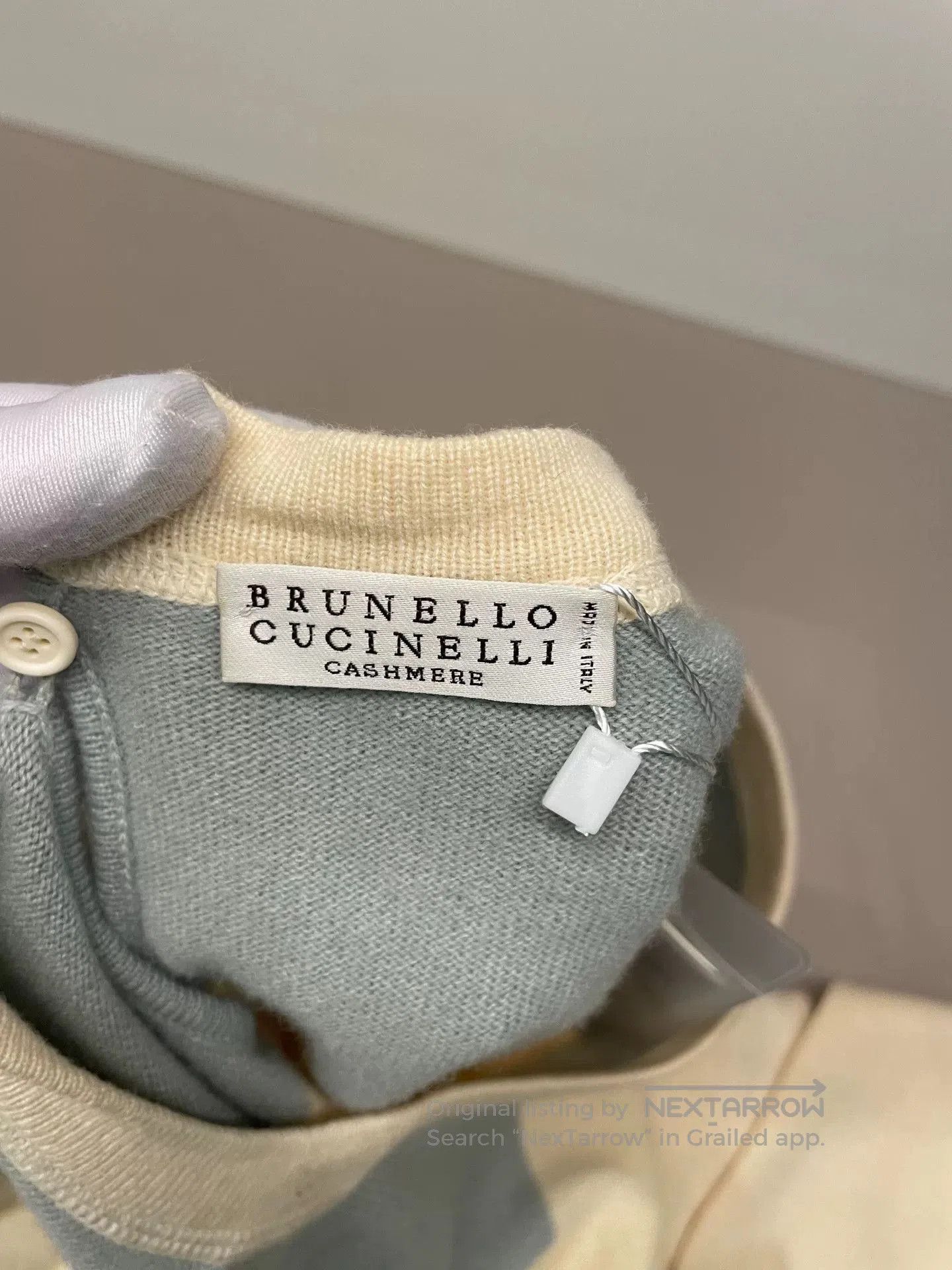 Brunello Cucinelli Brunello Cucinelli Beige Colorblock Sweater XS. Size US XS / EU 42 / 0 - 3 Thumbnail