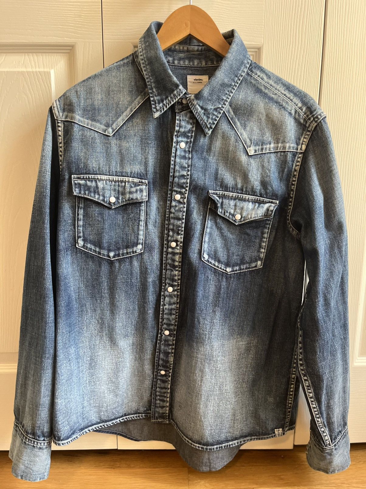 Visvim SOCIAL SCULPTURE SHIRT DMGD INDIGO Size US M / EU 48-50 / 2 - 1 Thumbnail