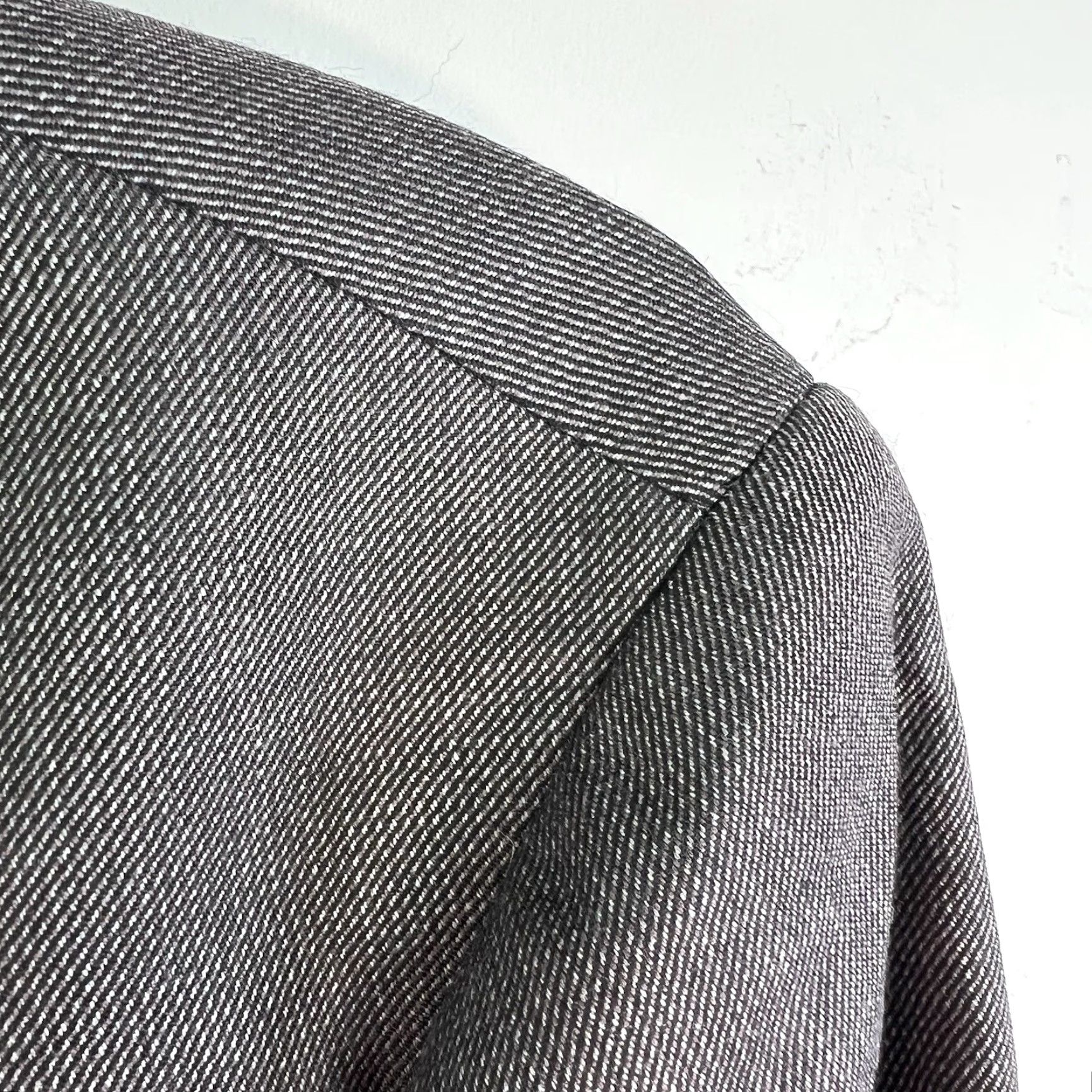 Bonobos VINTAGE Bonobos Italian Wool Blazer Sport Coat Mens 54R Gray Wool Tweed Notch Lapel Double Vented Size 54R - 2 Thumbnail
