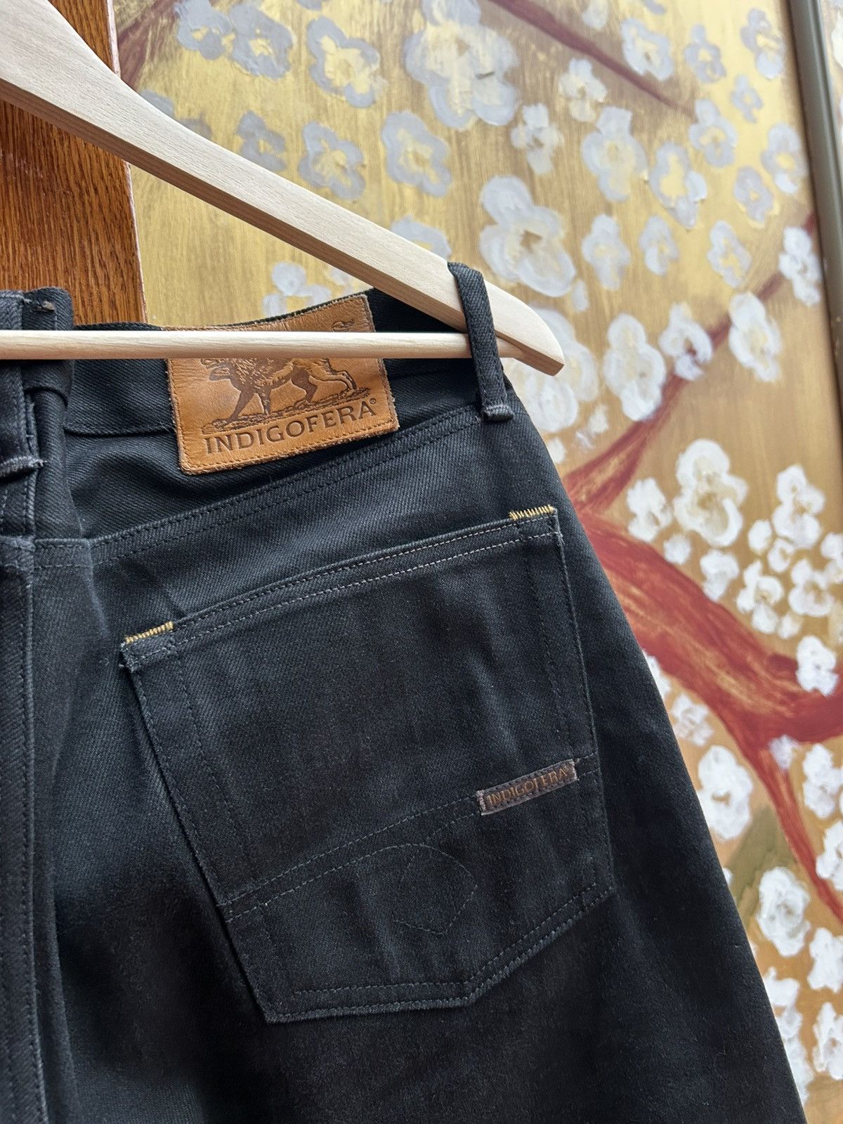 Indigofera Indigofera Ray Gunpowder Black 14Oz Selvage Denim Jeans Size US 31 - 9 Thumbnail