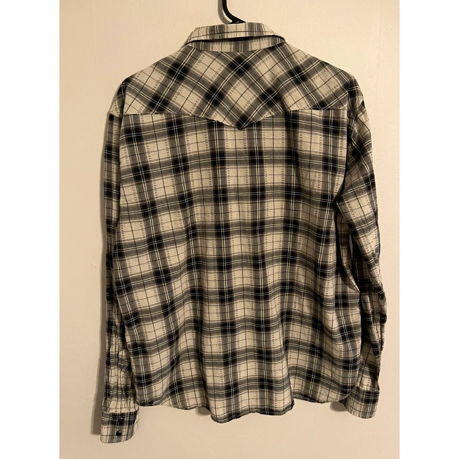 Lucky Brand Lucky Brand Western Shirt Men's Large L Gray Plaid Flannel Snap Button Up Size US L / EU 52-54 / 3 - 4 Thumbnail