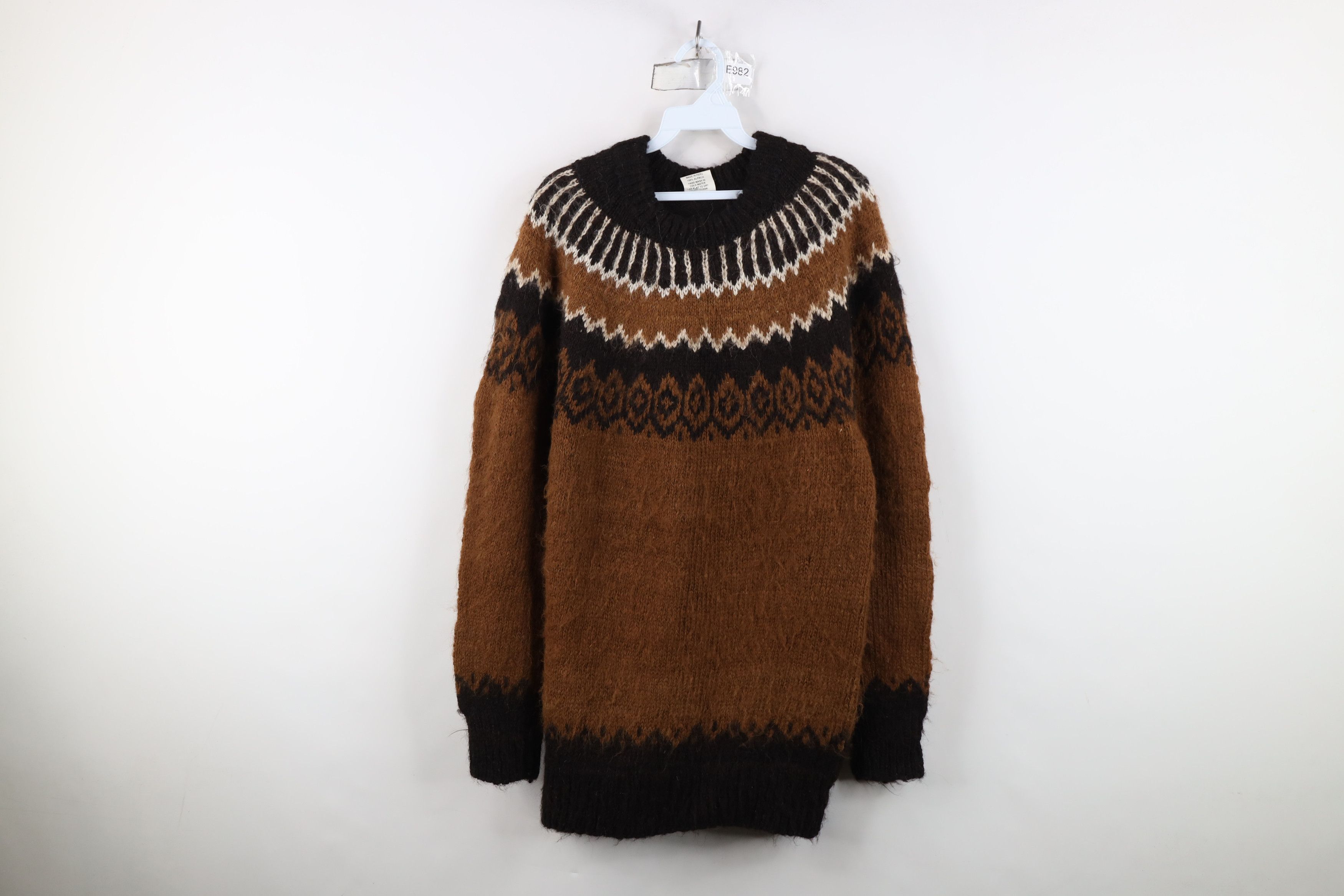Vintage Vintage 90s Streetwear Alpaca Wool Knit Crewneck Sweater Size L / US 10 / IT 46 - 1 Thumbnail