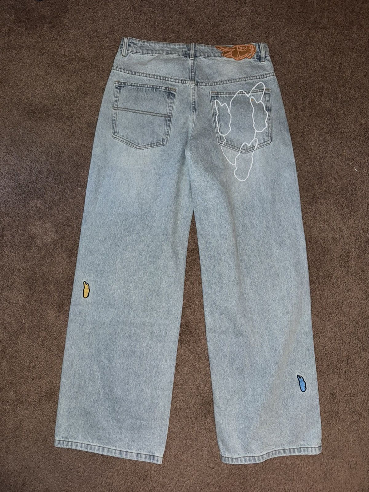 Kodone Kodone Skull Bunny Baggy Jeans Size US 32 / EU 48 - 2 Thumbnail
