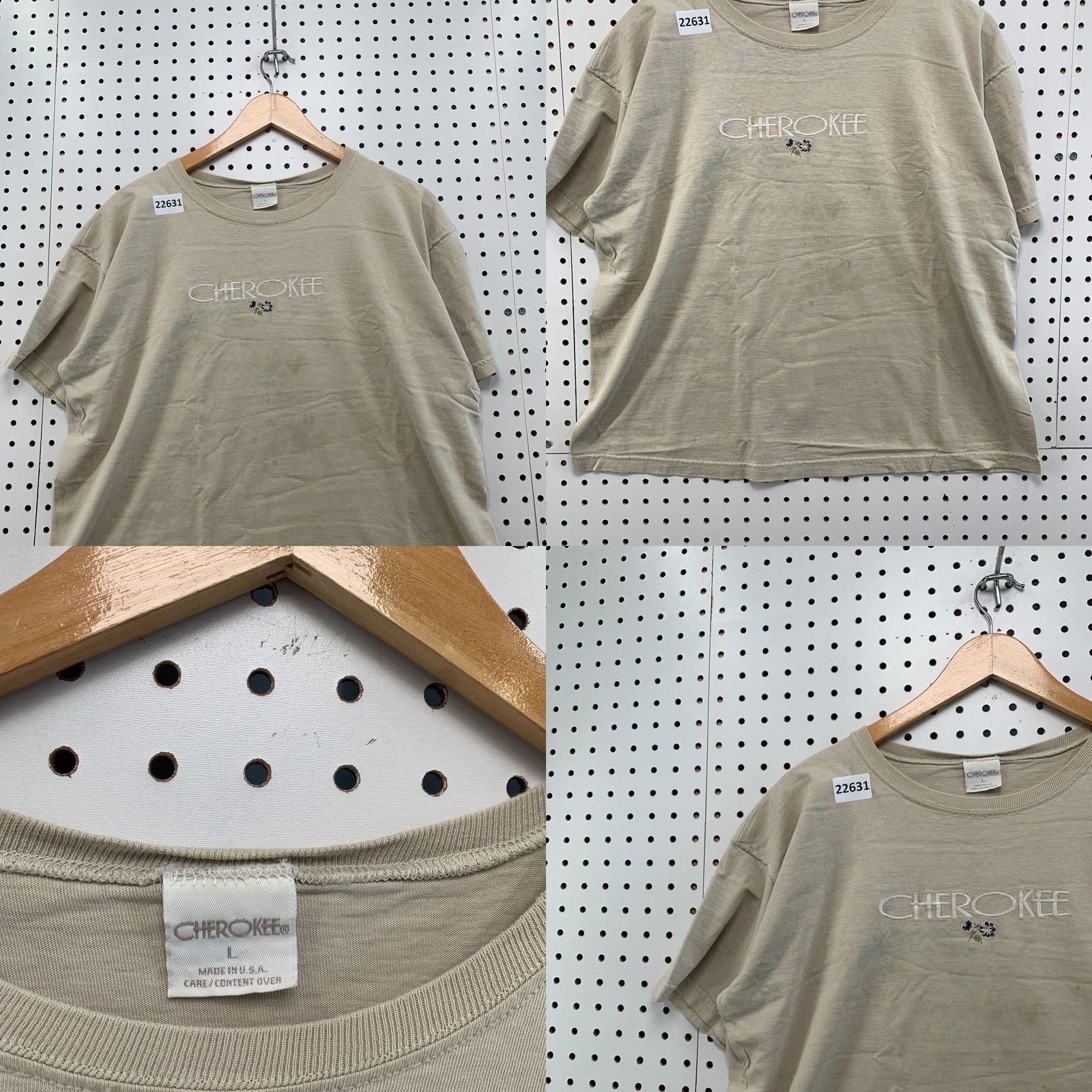 Cherokee VINTAGE Cherokee Shirt Tan Womens Large Embroidered Floral USA MADE Size L / US 10 / IT 46 - 8 Thumbnail
