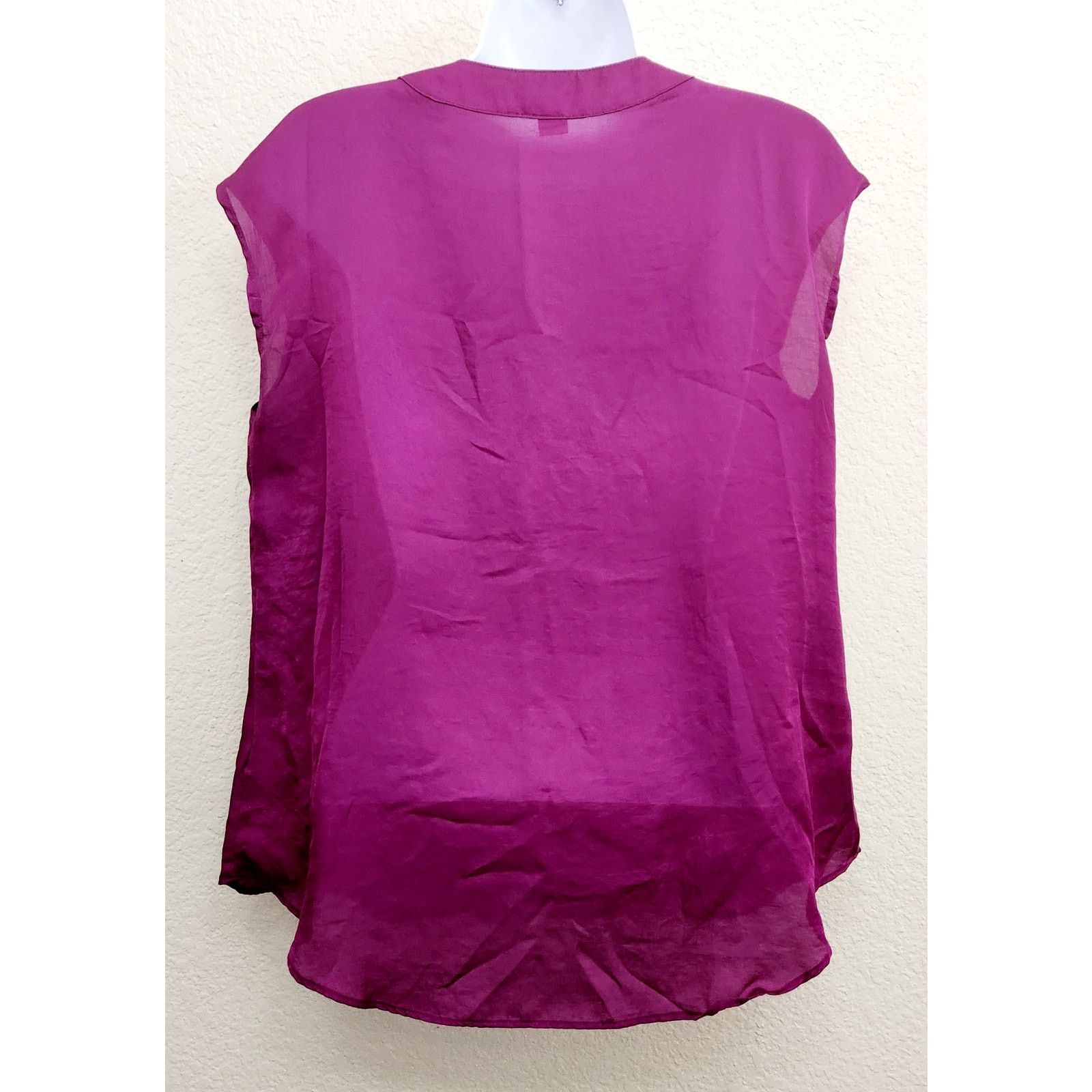 Coldwater Creek Coldwater Creek Purple Hidden Button Sleeveless Top XS Soft Size XS / US 0-2 / IT 36-38 - 3 Thumbnail
