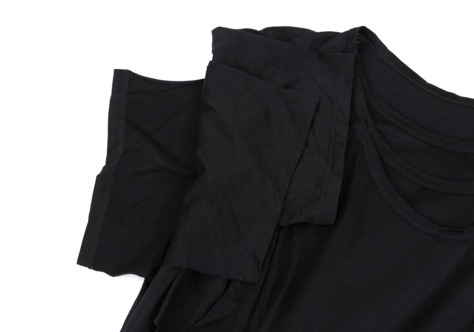 Yohji Yamamoto Yohji Yamamoto Cotton Triple Layered T-Shirt Black 2 Size US M / EU 48-50 / 2 - 6 Thumbnail