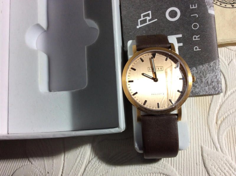 Designer Shore Projects Watch rose gold dial Brown Strap - Unisex Size ONE SIZE - 3 Thumbnail