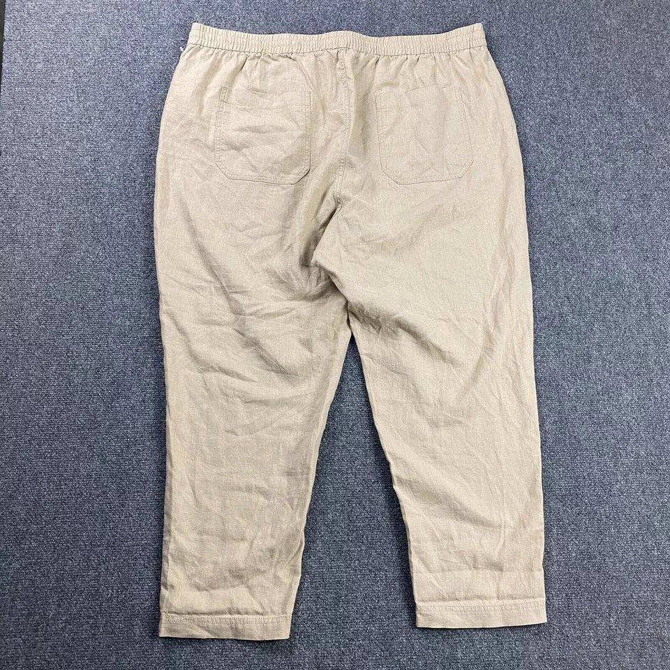 J.Crew J Crew Pants Women's 2X Beige Jogger Taper Drawstring NWT Size 40" / US 18 - 5 Thumbnail