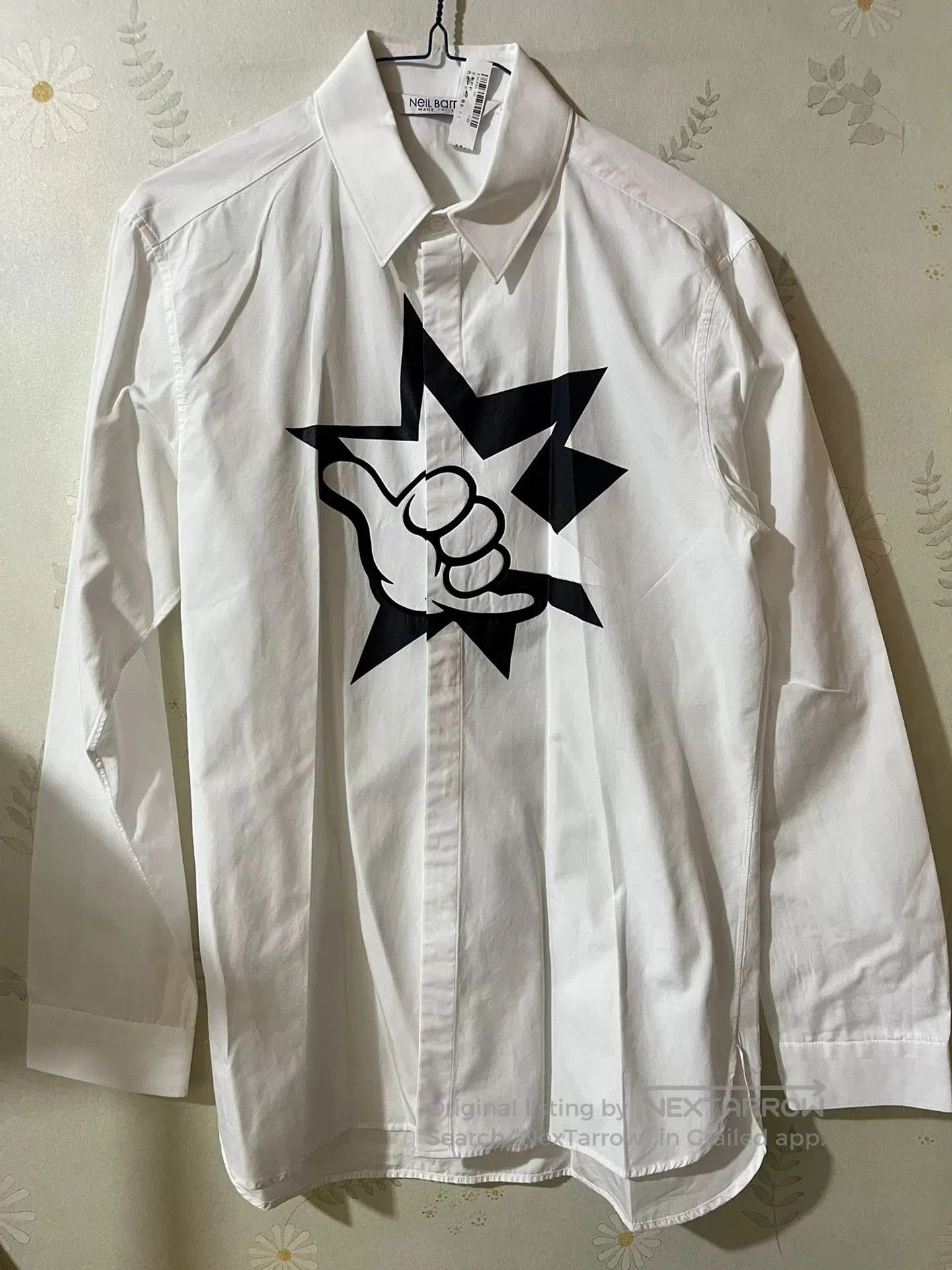 Neil Barrett Neil Barrett White Shirt w/ Black Symbols. Size US M / EU 48-50 / 2 - 3 Thumbnail
