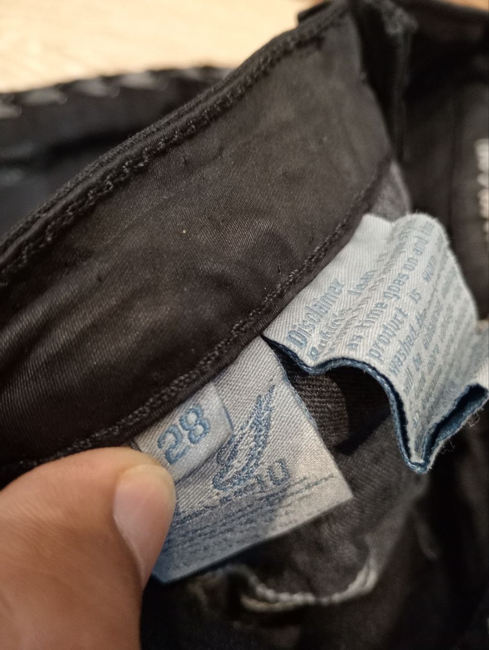 Robins Jeans ROBIN'S JEAN BLACK RIPPED FINISH LACE UP STRETCH SKINNY PANT Size 28" / US 6 / IT 42 - 10 Thumbnail