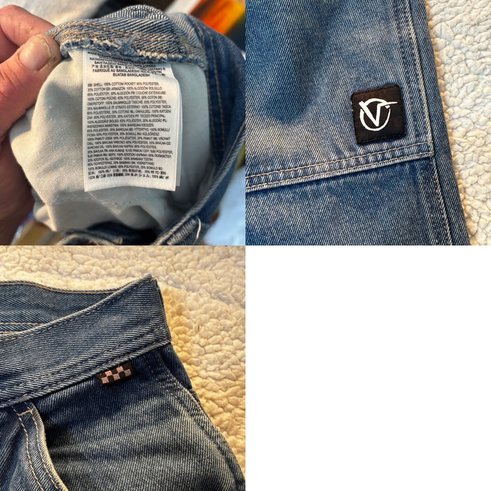 Vans VANS Rowan Zorilla Signature Workwear Jeans Denim 34 Unisex Adults Regular 34x28 Blue Straight Boys Mens Girls Womens Size US 34 / EU 50 - 8 Thumbnail