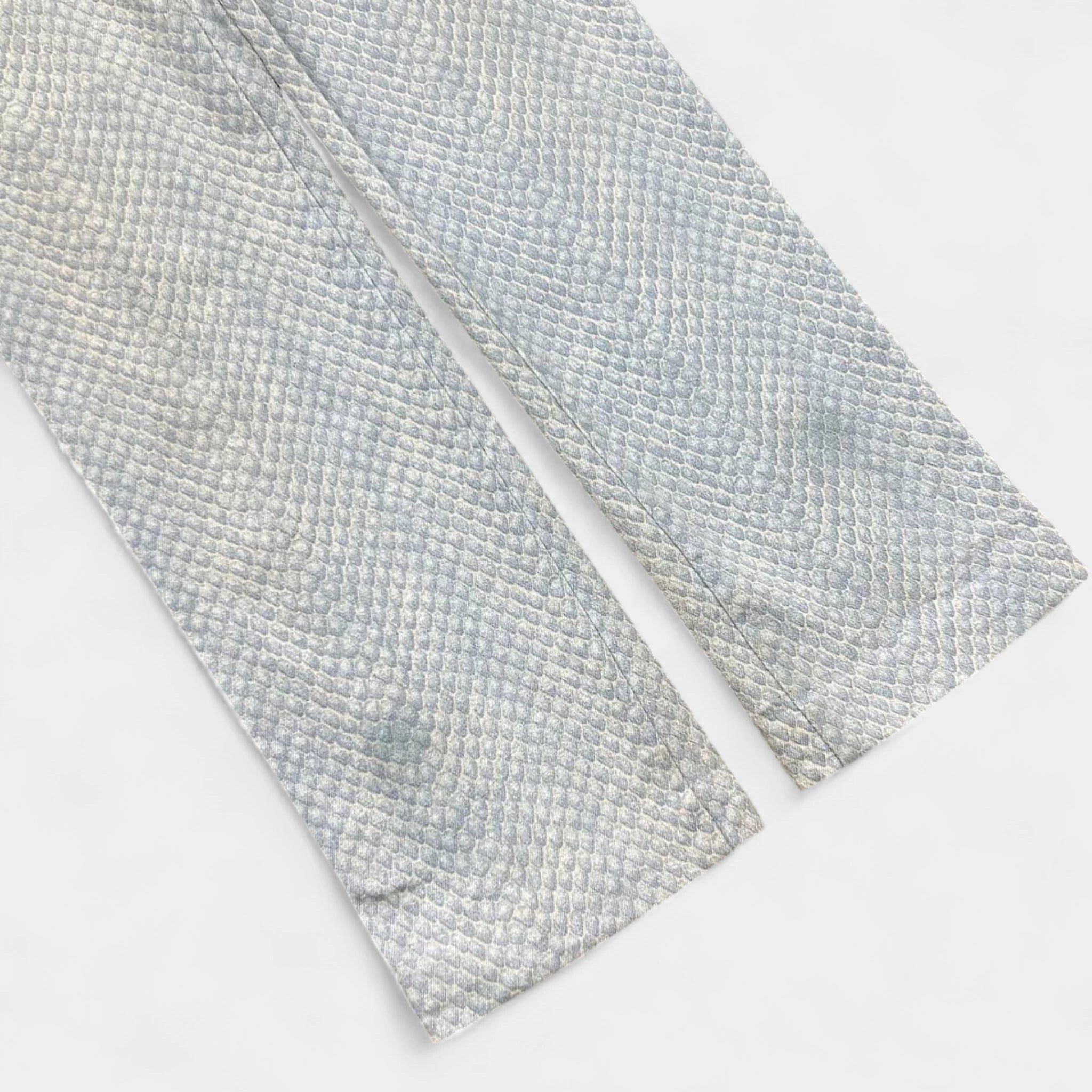 Roberto Cavalli Cavalli Jeans Blue Snake Skin Pants Size ONE SIZE - 3 Thumbnail