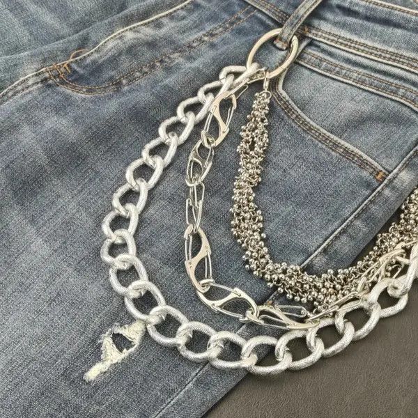VIBE Heavy-Duty Cuban Link Hip-Hop Pants Chain Size ONE SIZE - 4 Thumbnail