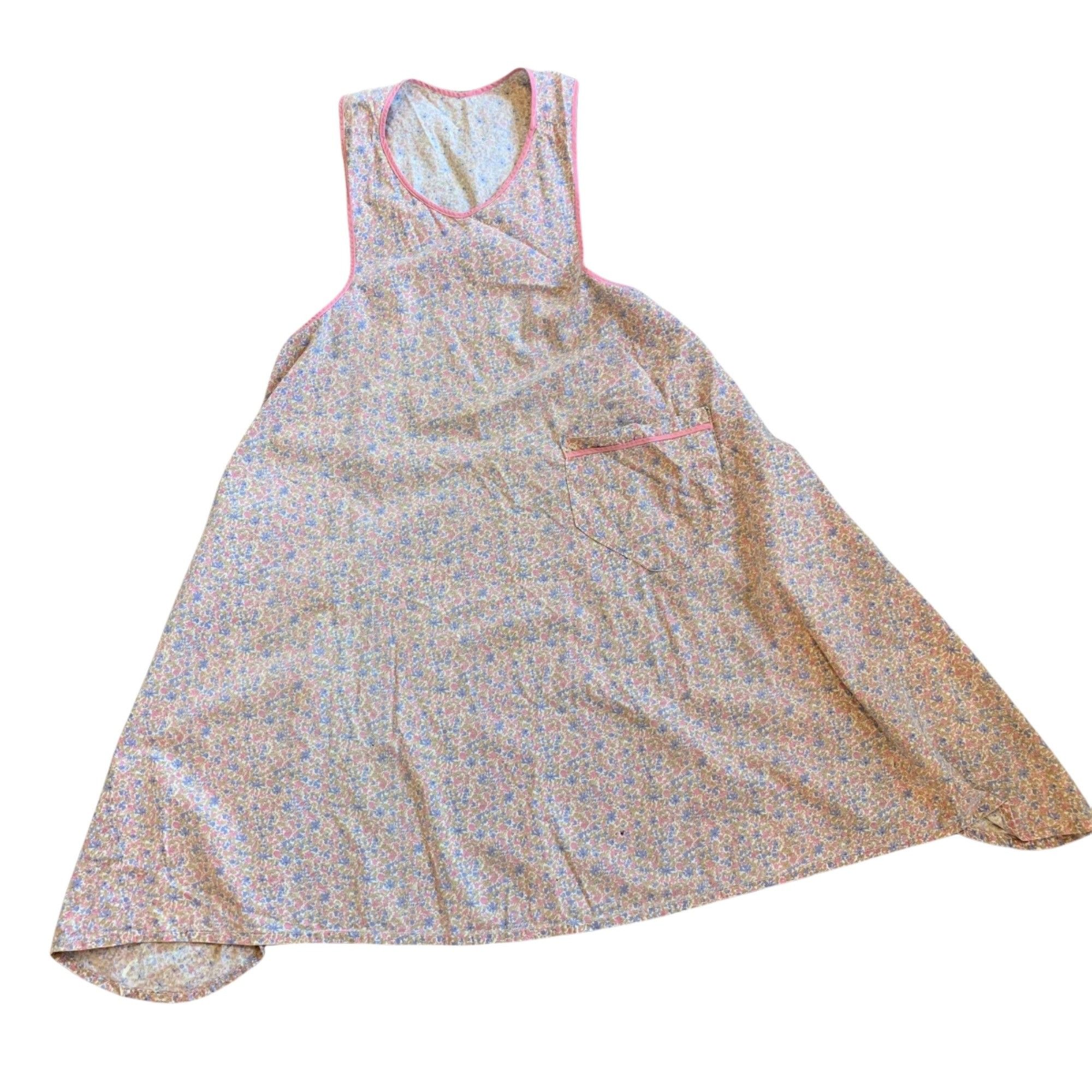 Vintage Vintage Pastel Floral Full Body Handmade Apron Size ONE SIZE - 1 Thumbnail