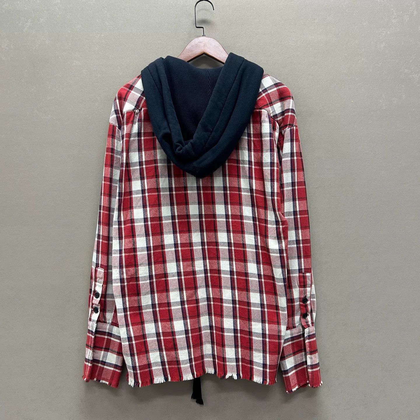 Greg Lauren GREG LAUREN red plaid hoodie 2 Size US M / EU 48-50 / 2 - 2 Thumbnail
