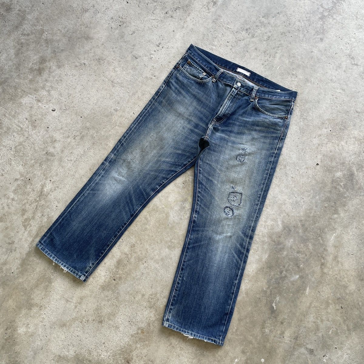 Japanese Brand Vintage Japanese StoneWash Blue Faded Jeans Pants Denim W36 Size US 36 / EU 52 - 2 Thumbnail