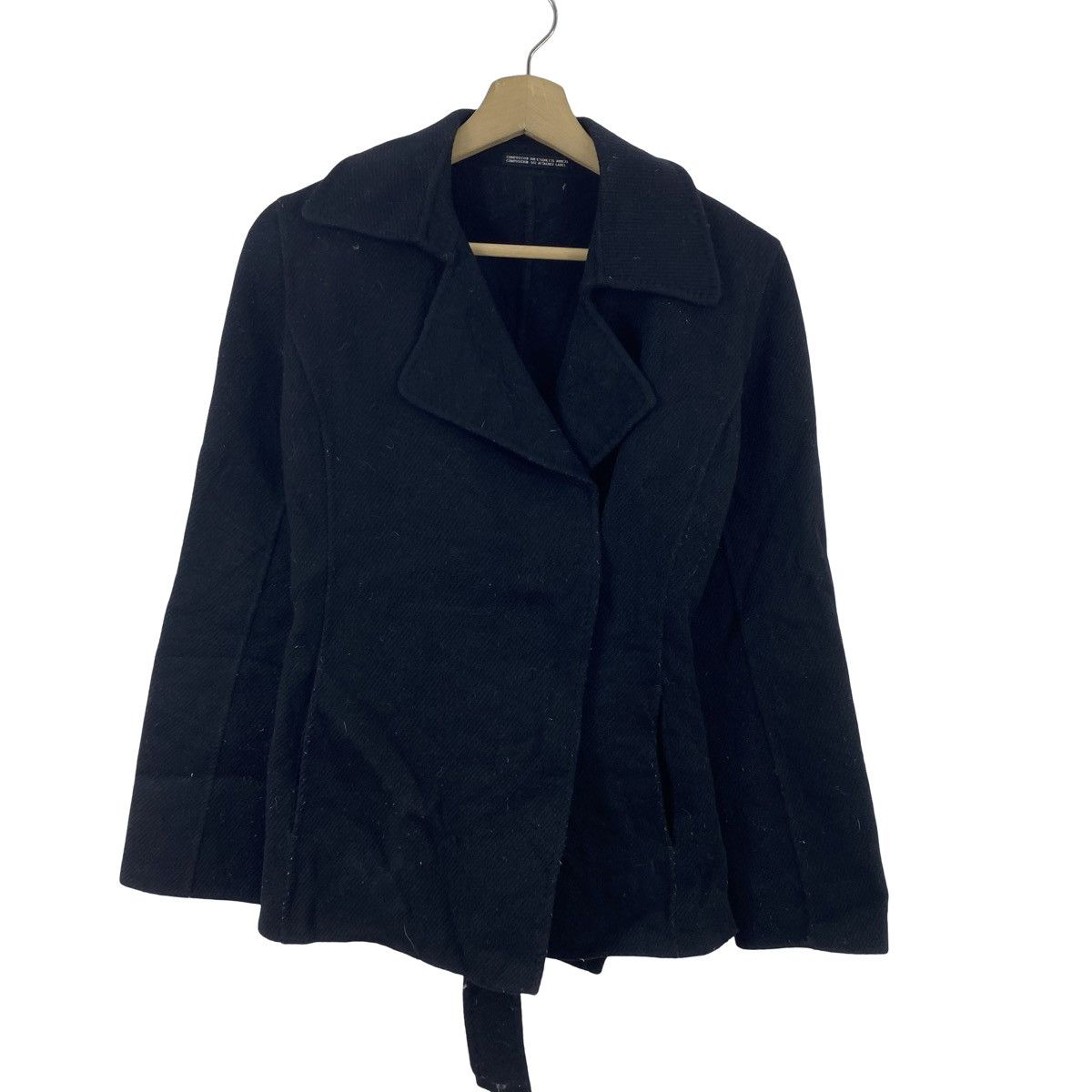 Vintage Vintage MINIMALIST Wrap Jacket Short Coat Open Front Size XS / US 0-2 / IT 36-38 - 5 Thumbnail