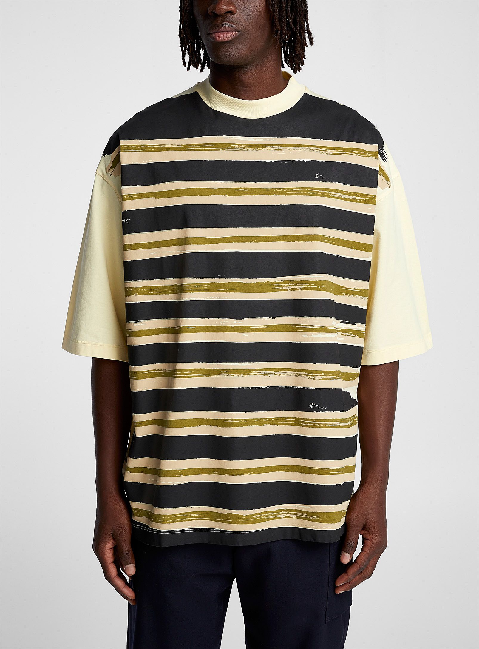 Marni BNWT AW23 MARNI STRIPES ORGANIC COTTON JERSEY TSHIRT 50 Size US M / EU 48-50 / 2 - 1 Thumbnail