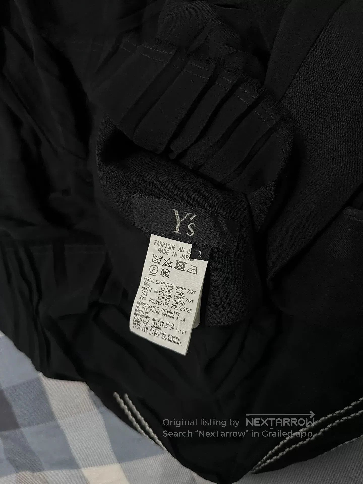 Y's Y's Black Pinafore Dress with Straps. Size 33" - 4 Thumbnail