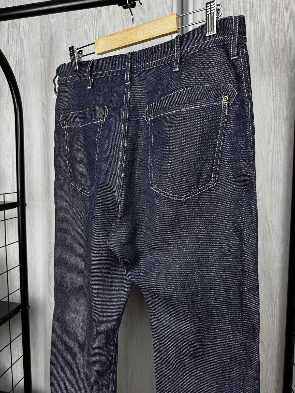Vlas Blomme Vlas Blomme navy blue kortrijk linen size 1 Japan made jeans Size US 31 - 8 Thumbnail