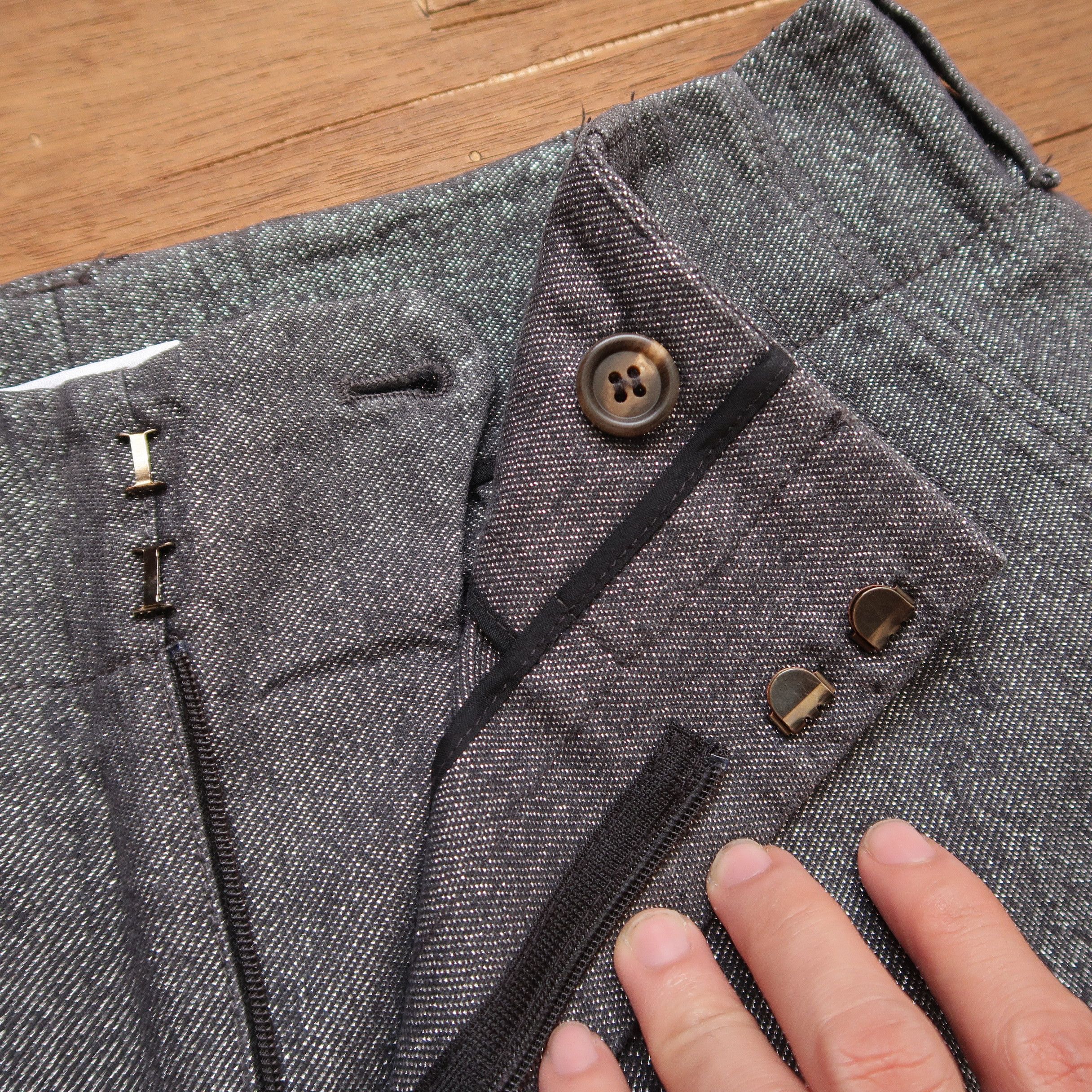 Brunello Cucinelli BRUNELLO CUCINELLI HEATHERED WOOL PANTS FATIGUE OLD MONEY Size US 30 / EU 46 - 6 Thumbnail