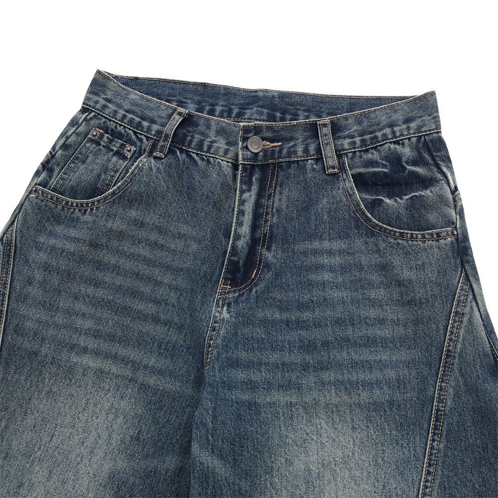 Jean Vintage men's distressed washed casual scimitar jeans Size US 32 / EU 48 - 3 Thumbnail